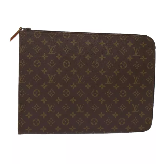 LOUIS VUITTON Monogram Poche Document Briefcase Vintage M53400 LV Auth rd5555