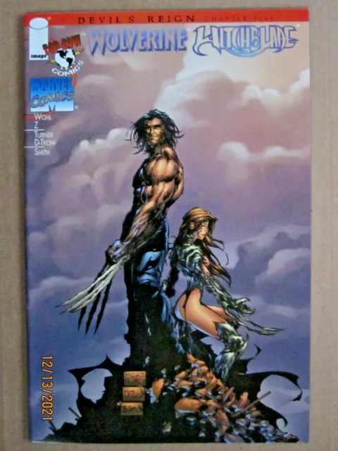 1997 Image Top Cow Marvel Comics Wolverine/Witchblade #1 Alt Michael Turner Cvr