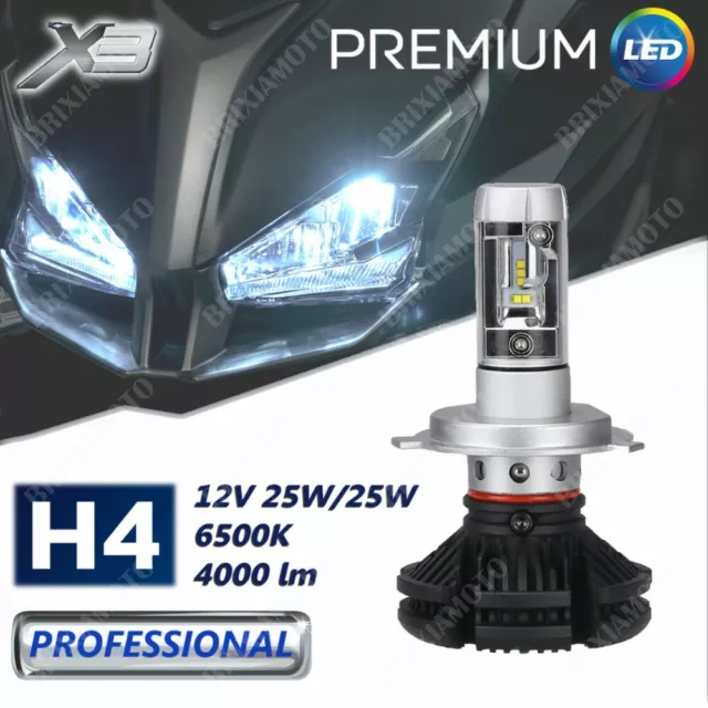 LAMPADINA H4 1 Lampada Led X3 12V 4000 Lumen Per Moto Guzzi V7 Classic EUR  48,00 - PicClick IT