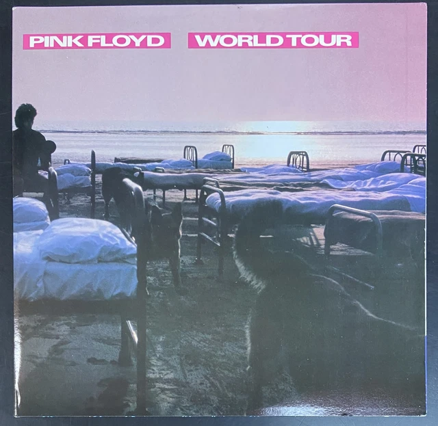 PINK FLOYD WORLD Tour 1987 Pink Marbled Vinyl 3-LP Set Live In
