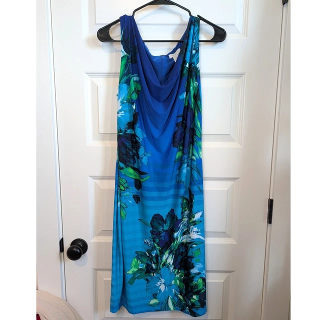 Cache Floral Cowl Neck Sheath Dress Cache Floral Cowl Neck Sheath Dress