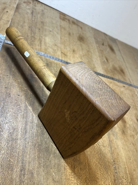 N°300 outillage outils anciens OLD TOOL HAMMER marteau maillet En Bois Ébéniste