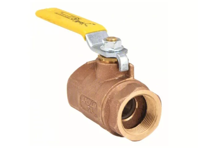 2" Apollo 80-108-01 - Bronze, FNPT, LP-Gas, 2 Piece Ball Valve - Gold