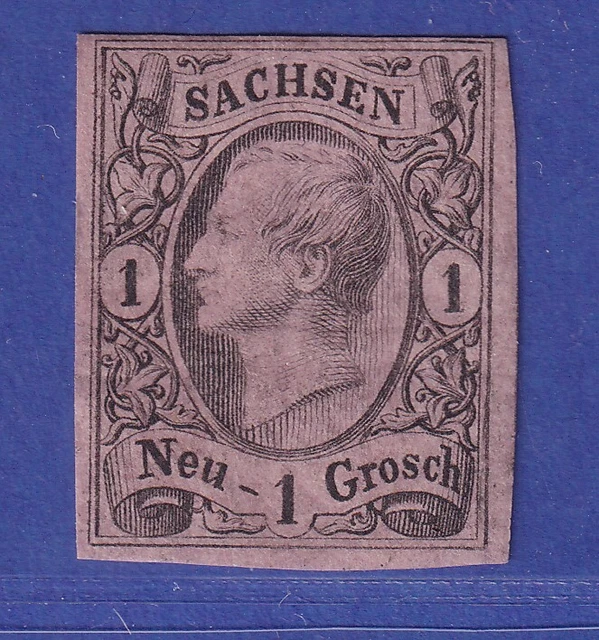 Altdeutschland Sachsen König Friedrich August II. Mi.-Nr. 9 II ungebraucht *
