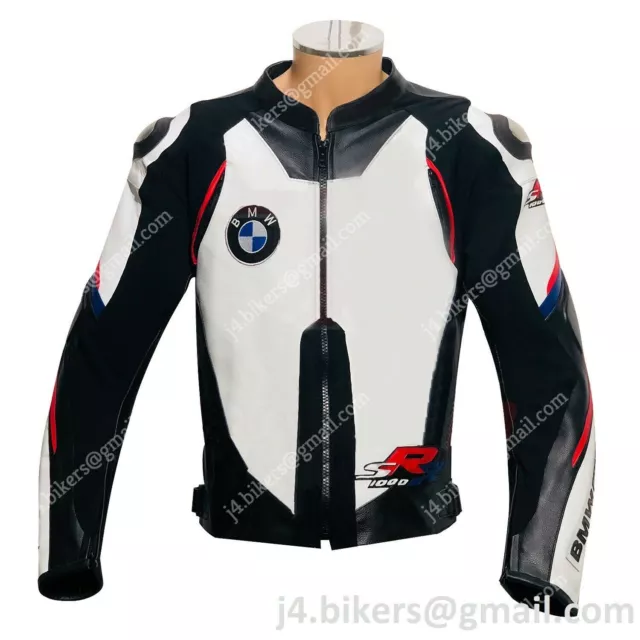 BMW Veste Motard en Cuir Hommes Veste en Cuir de Motard Veste en Cuir de Moto 52