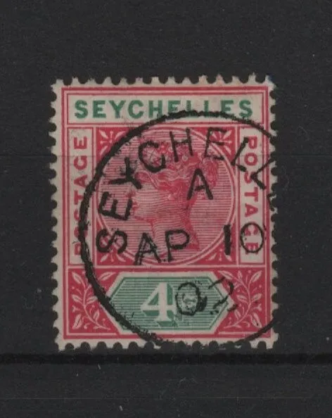 Seychelles Queen Victoria used postmark A - Ap 10 1902