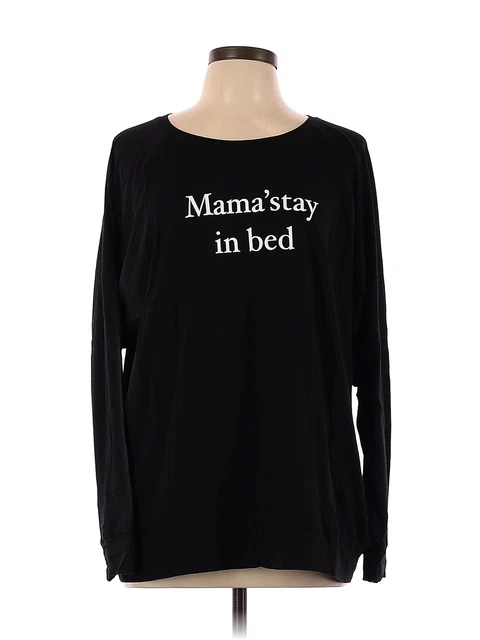 EMI JAY Women Black Long Sleeve T-Shirt L
