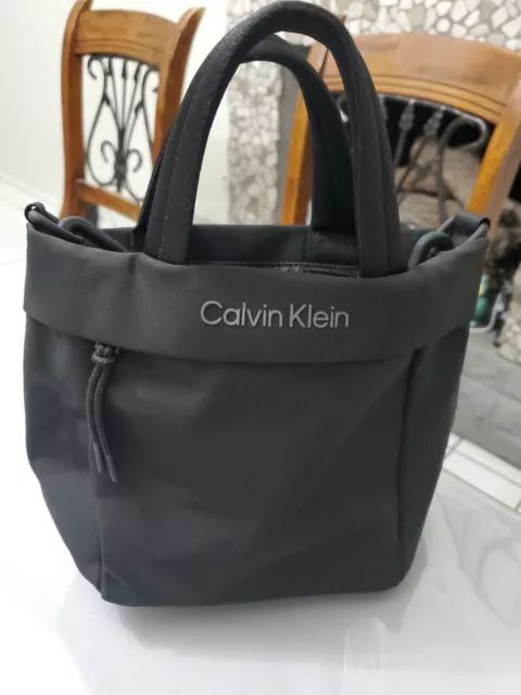 Calvin Klein Women's Nylon Cross Body Small Bag Color Black.
