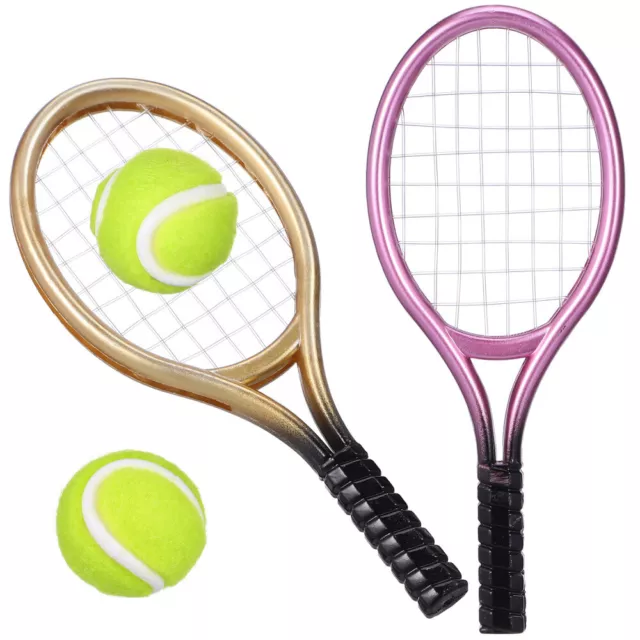 2 Sets Plastique Raquette De Tennis Enfant Jouets D'apprentissage Maternelle