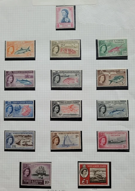 Turks&Caicos Islands Stamps. QEII Pictorial Definitives Lightly Mounted Mint.