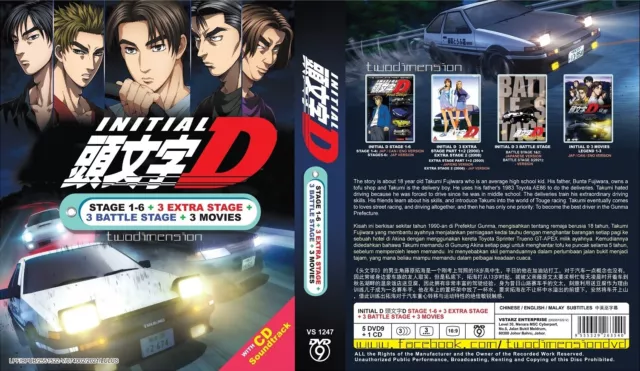 ANIME DVD~Initial D(Stage 1-6+3 Extra+3 Battle Stage+3 Movie)Eng sub+FREE GIFT