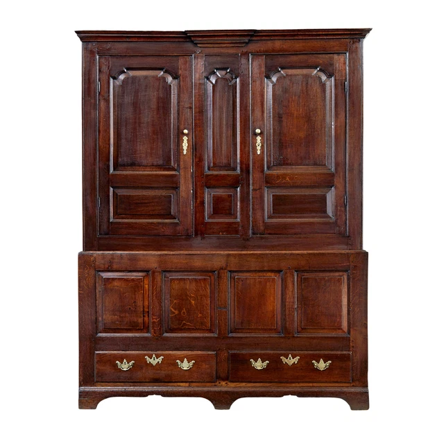 18Th Century English Oak House Keepers Cupboard