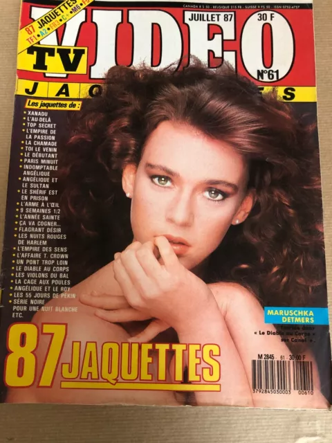 Magazine TV VIDEO JAQUETTES juillet 1987 Maruschka DETMERS n°61 télévision