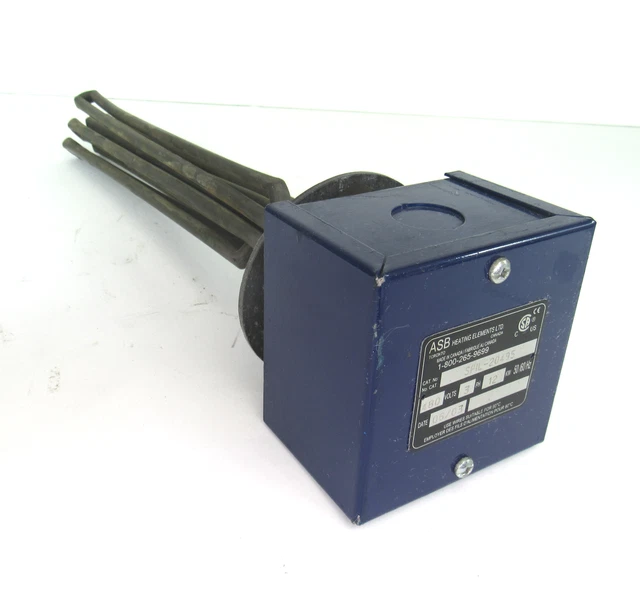 Asb 12Kw Riscaldatore ad Immersione SPIL-20495 Acqua Riscaldamento 480 VAC 3 Ph