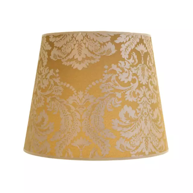 Großer Lampenschirm Ø38cm Gold Barock Muster für E27 Stehlampe Leuchte Schirm