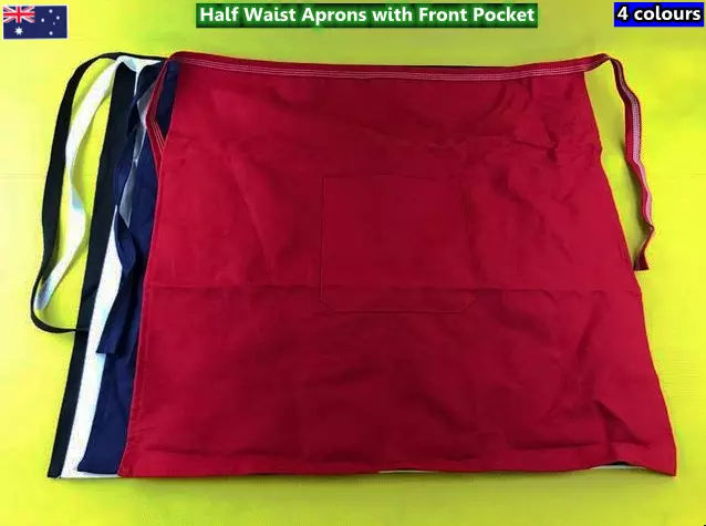 NEW Kitchen Half Waist Aprons with Front Pocket Chef Waiter Craft Bib