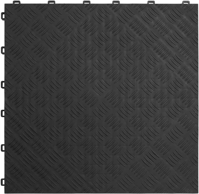 Sealey FT3B 400 x 400 mm piastra per pavimenti in polipropilene confezione da 9 nero