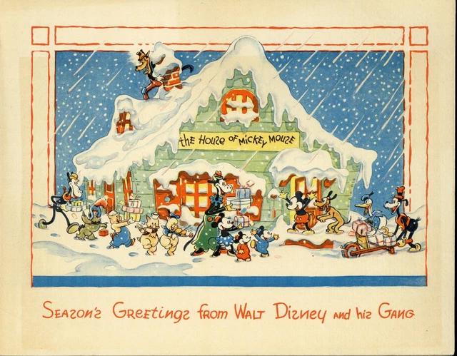 Walt Disney Corporate Christmas Card 1935 FN