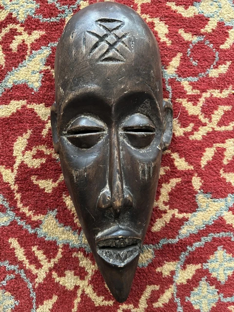Old African Chokwe Mask - ANGOLA - Mid 20th Century With Stand