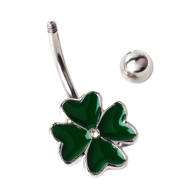 2 Pcs Belly Ring Navel Jewelry St Patricks Day Piercing Party Favors Puncture