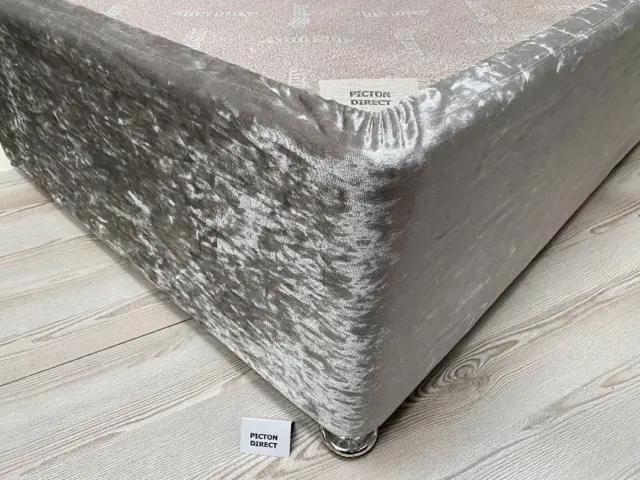 Funda de cenefa elástica con base de sofá cama de terciopelo triturado plateado