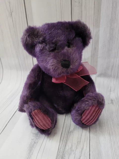 First and Main Bordeaux Stuffed Animal Purple Bear