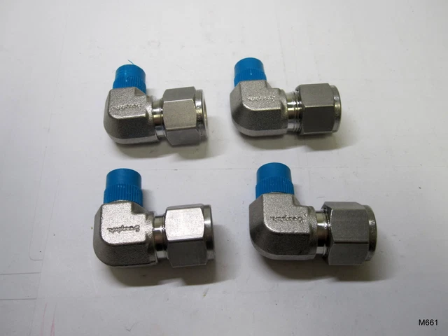 4-QTY Swagelok 1/2" Tube X 1/4" Stainless Steel  Elbow SS-810-2-4