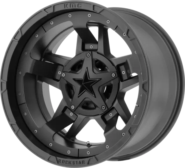 17 Inch Xd Rockstar Iii 17X9 5X114.3 -12 Matte Black Fit Nissan Toyota