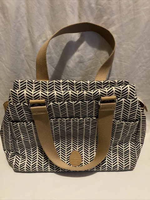 Pacapod Richmond Navy Herringbone Luxury Baby Changing Nappy Baby Bag