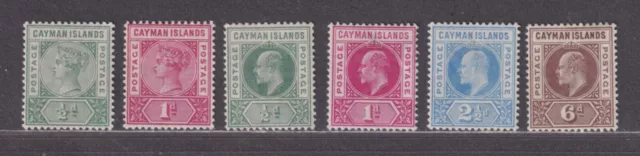 Cayman Islands Scott 1-6 VF MH 1900-1903 Victoria/Edward VII 6 Stamps SCV $98