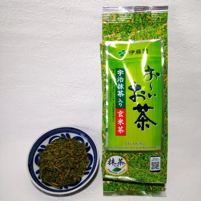 ITOEN Oi Ocha Brown Rice Green Tea with Uji Matcha  200g Genmaicha