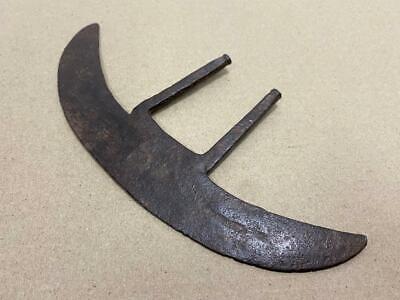 Old Vintage Hand Forged Half Moon Crescent Shape Rustic Iron Unique Axe Head V8