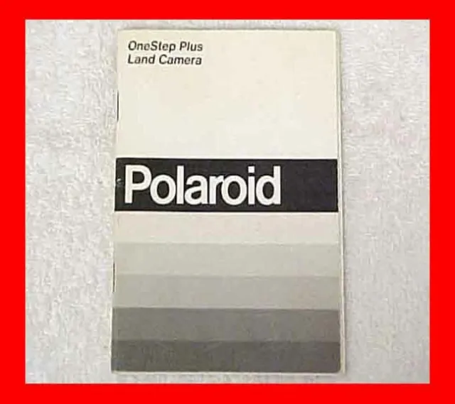 Polaroid One Step Plus Land Camera Onestep Book Manual Booklet