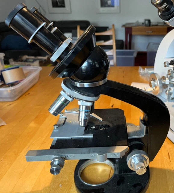 ZEISS OPTON STEREOMIKROSKOP Mikroskop komplett mit Trafo Beleuchtung ...