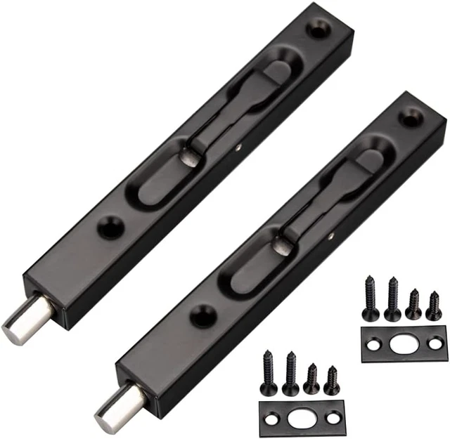 2 pernos de descarga de puerta - cerraduras ocultas de puerta de seguridad de 6 pulgadas para descarga francesa