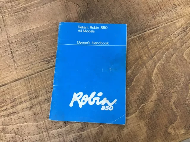 1977 Robin Reliant 850 All Models Owners Handbook Motor Car (27099)