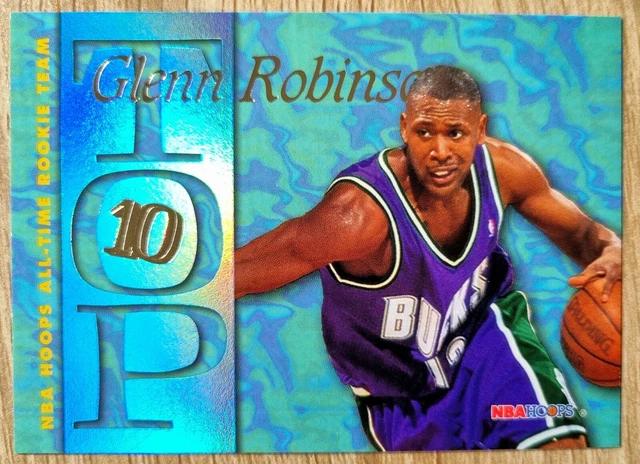 1995-96 NBA HOOPS Top 10 All Time Rookie Team #AR9 Glenn Robinson ...