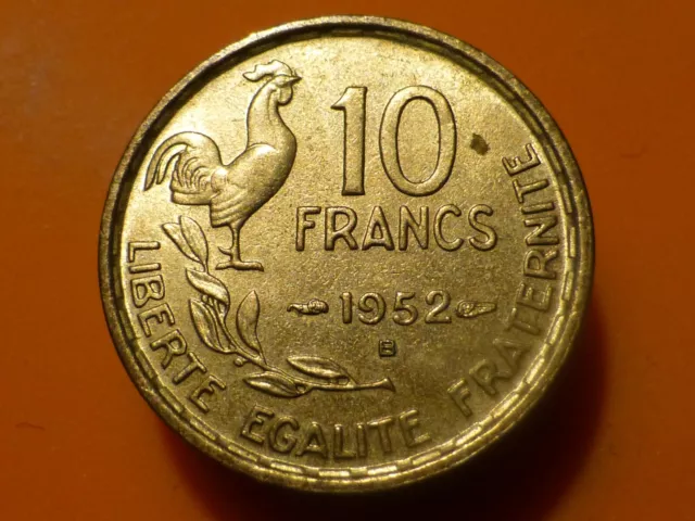 10 FRANCS - G. GUIRAUD - 1952 B - RECHERCHEE & RARE QUALITE SUP à SUP+ !