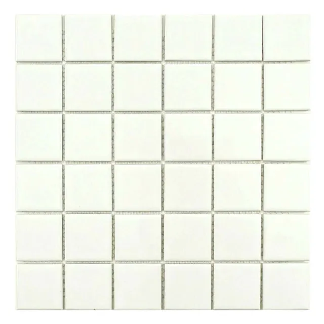 2x2 Essential White Matte Subway Ceramic Tile Kitchen Backsplash (Box of 11 SF)