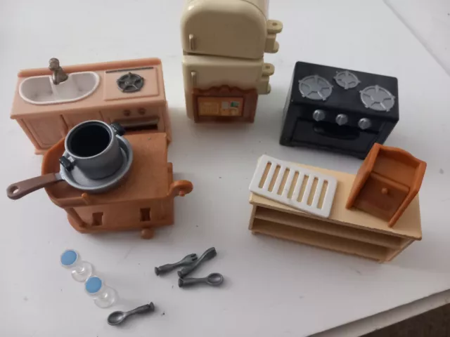 Sylvanian Families Beechwood Hall Spare / Kitchen Set Job Lot