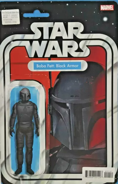 Star Wars War of the Bounty Hunters #1 Boba Fett Black Armor Action Figure Cover