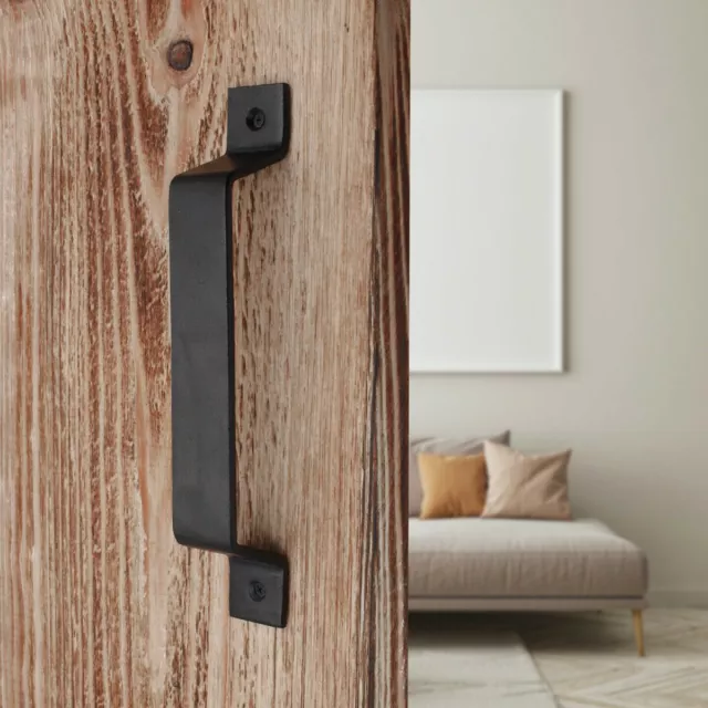 Heavy Barn Door Pull Handle Duty Black Iron Hot Bed Sliding Garage Gate Shed