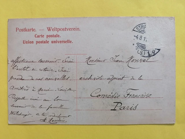 CPA PERSONNALITÉ  Hippolyte MONDAIN à Jean MONVAL ARCHIVISTE COMEDIE FRANÇAISE