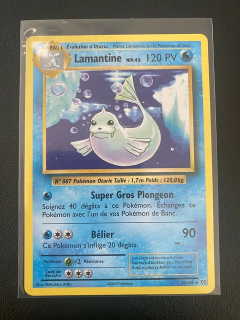 Pokemon Lamantine 29/108 Card - Rare - XY Evolutions Block - VF BE