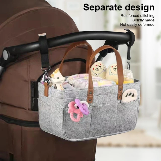 1/2 Baby Diaper Caddy Organizer Portable Holder Bag For Changing Table And Car 2