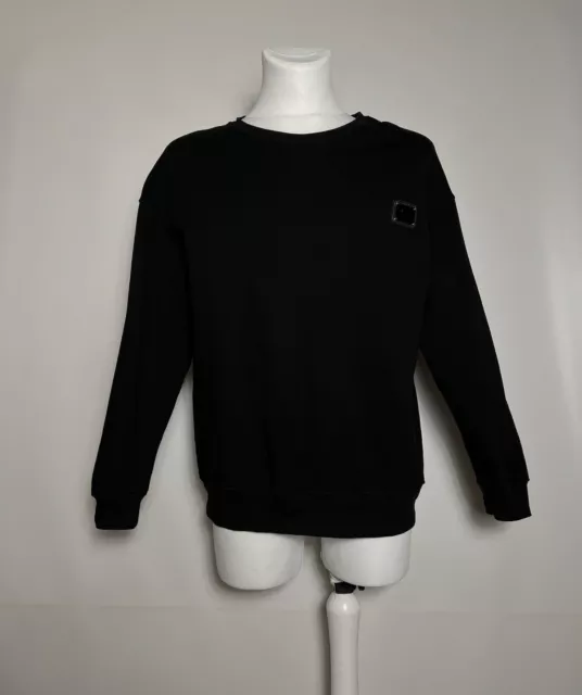 Acne Studios Men's Sweatshirt Fairview Face Logo Oversized Black Size M