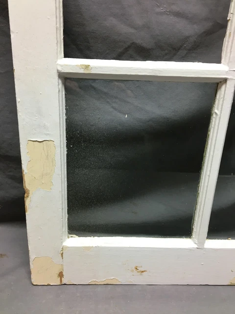 Antique 20x34 6 Lite Casement Shabby Window VTG Old Cabinet Cupboard Chic 97-21B 7