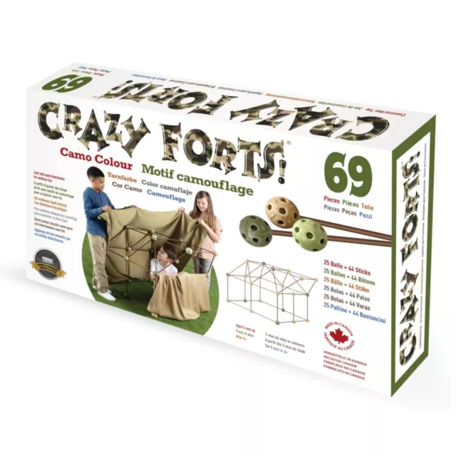 Crazy Forts Building Kit for Kids Indoor Creative Fort Building STEM Toys -CAMO