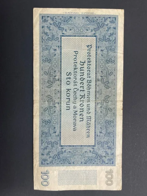 Böhmen Mähren Korun  Banknote 5 Stück Original #BAN104