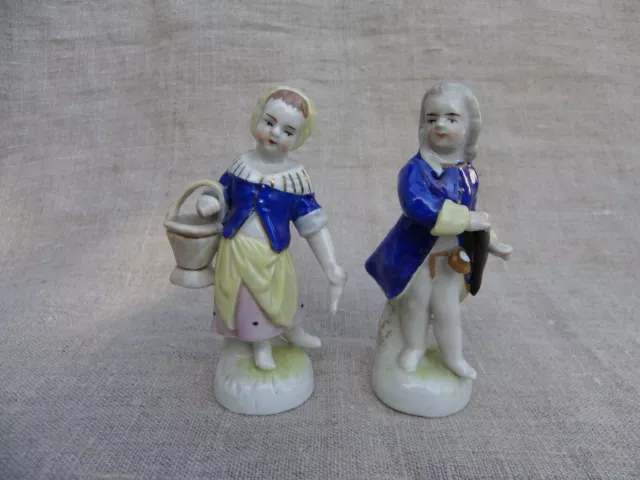 2 Figurines Statuettes En Porcelaine De Saxe - Manufacture De Scheibe-Alsbach